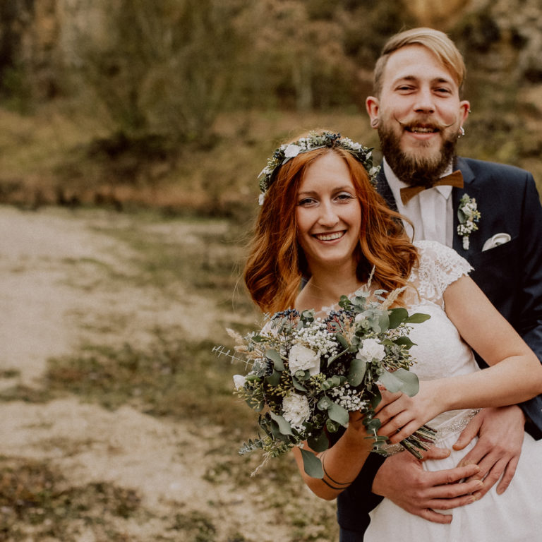 Bräutigam mit Holzfliege