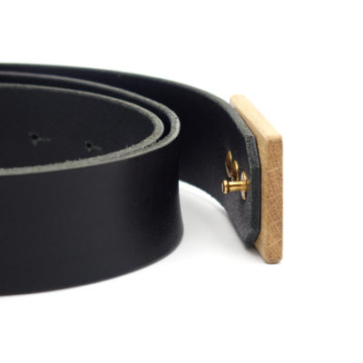 Ledergürtel mit Holzschnalle Eiche